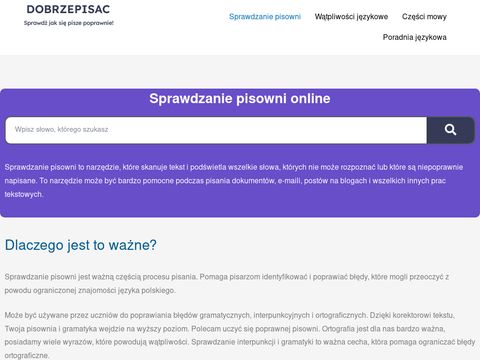 DobrzePisac.pl - pisz poprawnie