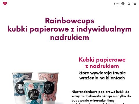 Rainbowcups.pl kubki jednorazowe do kawy z logo