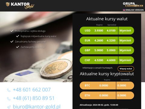 Kantor-gold.pl - wymiana walut