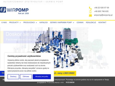 Dystrybutor pomp Warszawa - Wirpomp