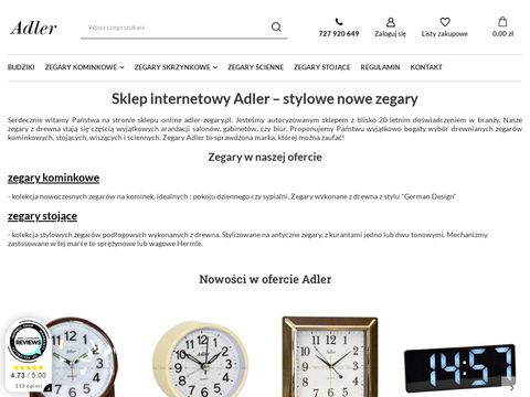 Adler zegary kominkowe mechaniczne