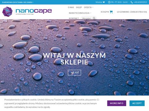 Nanocape - powłoka hydrofobowa
