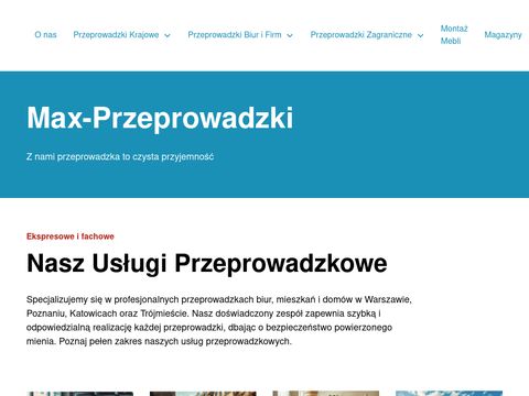 Max-przeprowadzki.pl mieszkań Warszawa