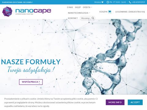 Nanocape - powłoka hydrofobowa