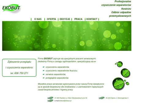 Ekobut.pl czyszczenie separatorów w gastronomii