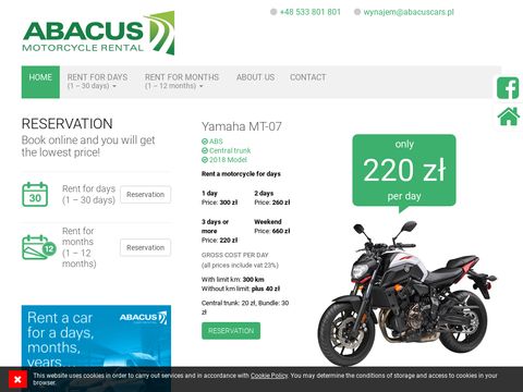 Abacus wypożyczalnia motocyklowa