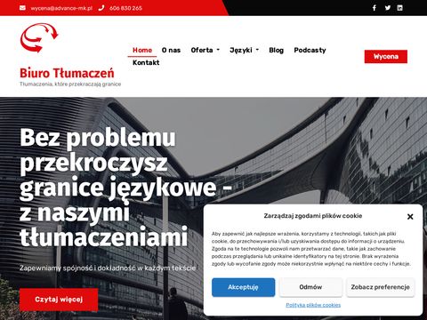 Biuro tłumaczeń Advance - tłumaczenia przysięgłe