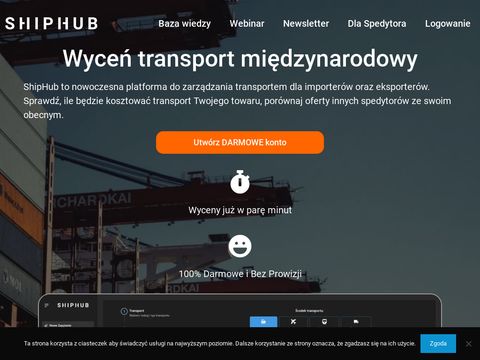 Shiphub.pl transport z Chin - porównywarka