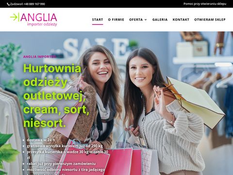 Anglia-importer.pl odzieży używanej