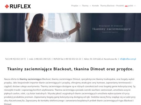 Ruflex - tkaniny zaciemniające Blackout i Dimout