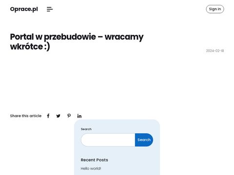Oprace.pl - darmowe ogłoszenia