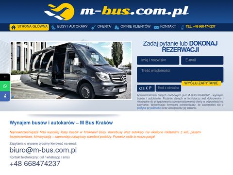 M bus wynajem busów Kraków