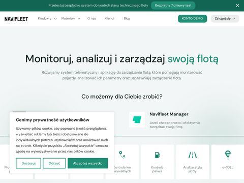 Monitoring pojazdów - Navifleet