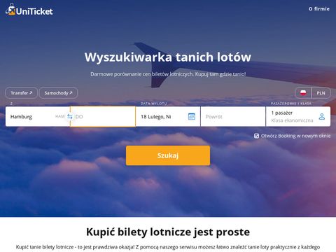 Uniticket.pl - wyszukiwarka lotów