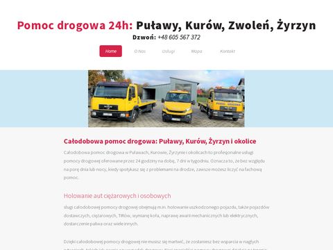 Pomoc-drogowa.pulawy.pl - laweta Kurów