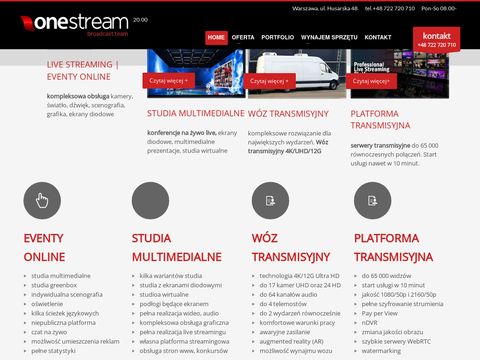 Onestream.pl transmisje na żywo Warszawa
