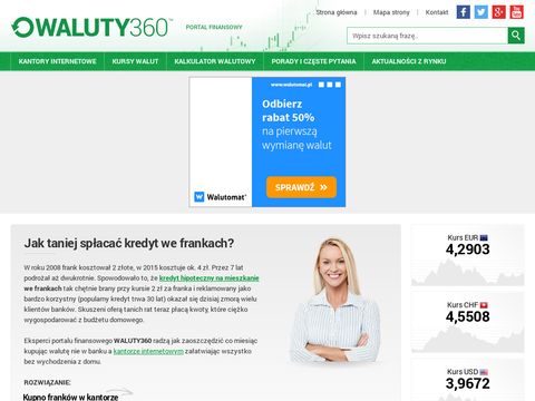 Waluty360.pl - kantory internetowe