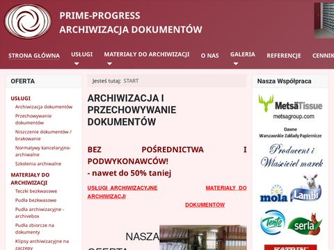 Prime-progress.pl - archiwizacja dokumentów