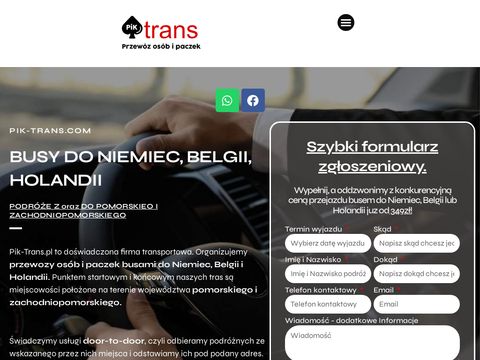 Pik Trans - busy do Niemiec, Belgii, Holandii