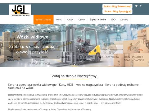 Jgl.pl kurs na wózki widłowe Kraków