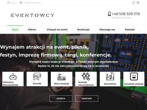 Eventowcy.pl - atrakcje do wynajęcia na imprezy