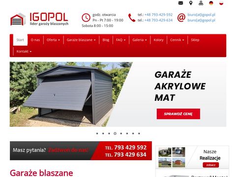 Igopol - garaże blaszane