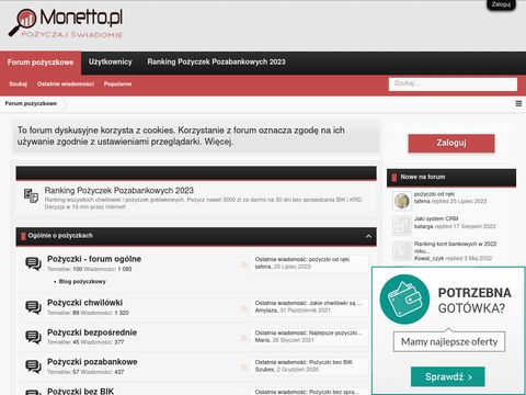 Monetto.pl forum o pożyczkach