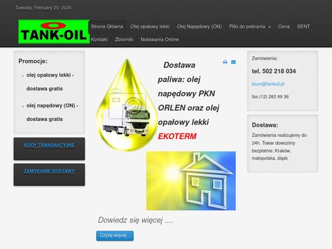Tankoil.pl - cena oleju opałowego