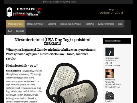 Engrave.pl - nieśmiertelniki
