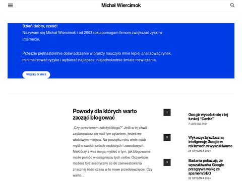 Michal.wiercimok.pl specjalista seo