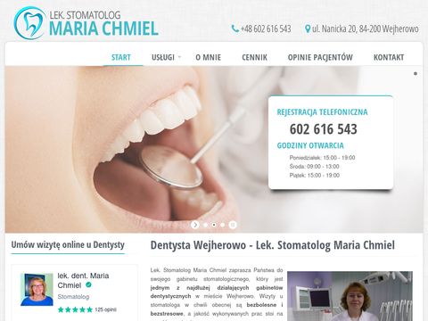 Dentystawejherowo.pl stomatolog Maria Chmiel
