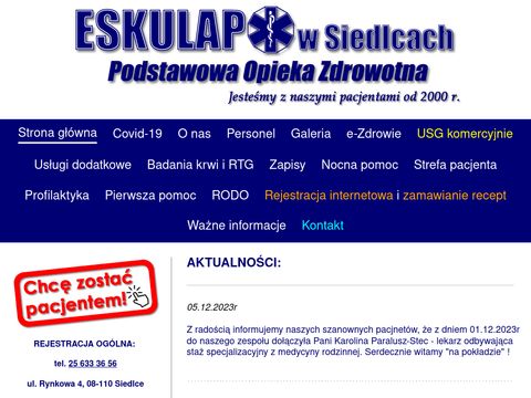 Eskulap-siedlce.pl - lekarz poz