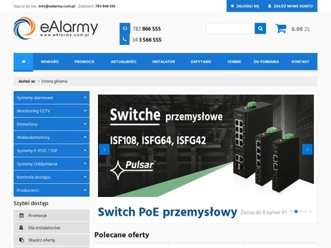 Ealarmy.com.pl monitoring, domofony