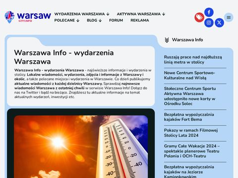 Warsawcity.info aktualne wydarzenia w Warszawie