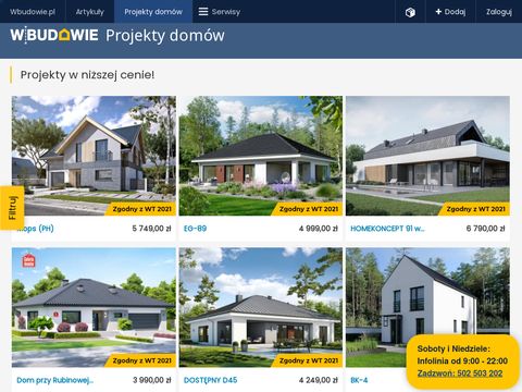 Wbudowie.pl projekty domów