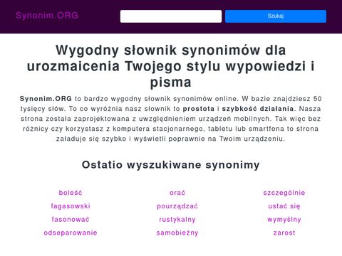 Synonim.org - pływać