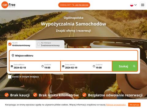 Carfree.pl wypożyczalnie samochodów