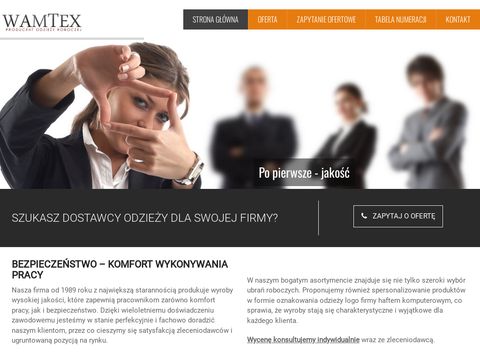 Wamtex odzież robocza letnia