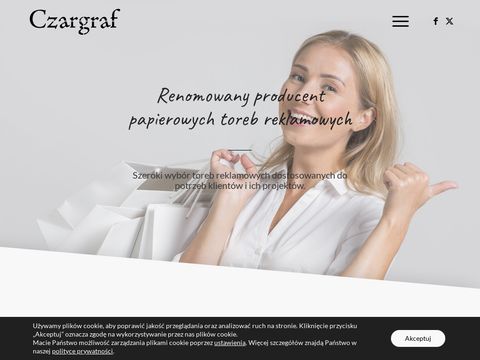 Czargraf torba papierowa nadruk