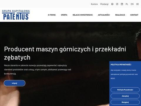 Patentus.eu maszyny górnicze